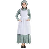 Vestido Prairie NSPSTT, traje colonial feminino, estampa floral