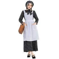 Vestido Prairie NSPSTT, traje colonial feminino, estampa floral Vestido Prairie NSPSTT, traje colonial feminino, estampa floral