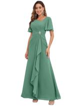 Vestido PRESEOSSA Casual Mother of the Bride de chiffon tamanho 16