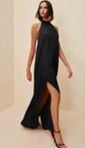 Vestido preto clássico solto morena rosa Tam P Vestido preto clássico solto morena rosa Tam P