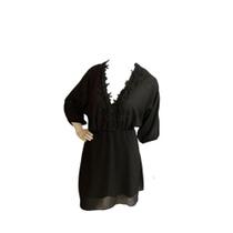 Vestido Preto Com Detalhes Em Renda Lança Perfume Vestido Preto Com Detalhes Em Renda Lança Perfume