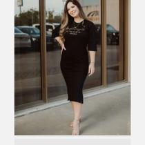 Vestido Preto com Frases Cristã Vestido Preto com Frases Cristã