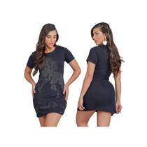 Vestido Preto Com Strass Minuty - Ref. 1206 Vestido Preto Com Strass Minuty - Ref. 1206