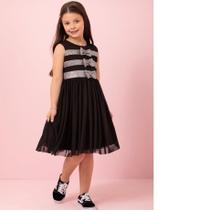 Vestido Preto infantil luxo festa - modinha menina