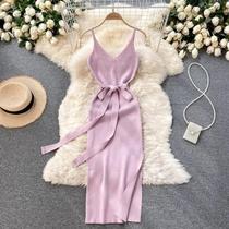 Vestido Preto Sem Mangas Com Fenda Para Mulheres, Verão 2024, Sexy, Bodycon, Costas Descobertas, Vestido Preto Sem Mangas Com Fenda Para Mulheres, Verão 2024, Sexy, Bodycon, Costas Descobertas,