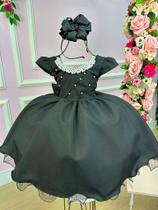 Vestido Preto Wandinha para Fantasia de Halloween - Vandinha Vestido Preto Wandinha para Fantasia de Halloween - Vandinha
