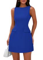 Vestido PRETTYGARDEN 2025 Regata Decote Canoa Azul XXL