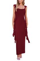 Vestido PRETTYGARDEN 2025 Verão Maxi Longo Sem Mangas com Babados XL Vestido PRETTYGARDEN 2025 Verão Maxi Longo Sem Mangas com Babados XL