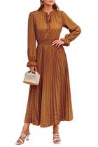 Vestido PRETTYGARDEN Boho Floral Manga Longa Decote V XL