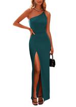 Vestido PRETTYGARDEN Ombro Único com Alça Fina e Fenda Alta M Vestido PRETTYGARDEN Ombro Único com Alça Fina e Fenda Alta M