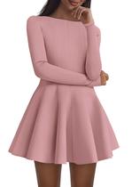 Vestido PRETTYGARDEN Outono 2025 Manga Longa A Linha Mini Rosa M Vestido PRETTYGARDEN Outono 2025 Manga Longa A Linha Mini Rosa M
