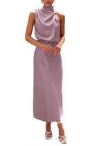 Vestido PRETTYGARDEN Verano 2025 Maxi de Satén Rosa Polvoriento Talla L Vestido PRETTYGARDEN Verano 2025 Maxi de Satén Rosa Polvoriento Talla L