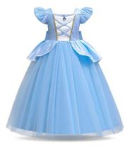 Vestido Princesa Cinderela Fantasia Clássico Disney Ella F Vestido Princesa Cinderela Fantasia Clássico Disney Ella F