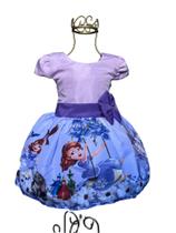 Vestido Princesa Sofia Luxo Temático Infantil - IS STORE