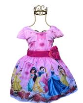 Vestido Princesas Luxo Temático infantil