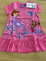 Vestido Princesinha Sofia Infantil Menina com Saia em Babado - Malwee Kids