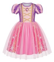 Vestido Princess Benylion roxo de manga folhada em tule de 8 a 9 anos