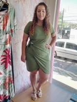 Vestido Prinsado com Amarração Lateral Vestido Prinsado com Amarração Lateral