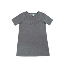 Vestido Puc Infantil Em Moletom Com Fio Metálico