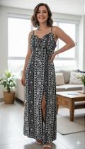 Vestido Pury Estampado de Viscose Tamanho G