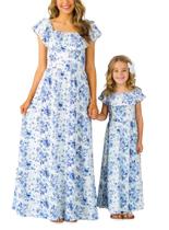 Vestido Qin.Orianna Mommy and Me Summer Off Shoulder Beach