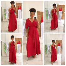 Vestido que da para criar varios looks de varias formas tecido malha fria na cor vermelho Vestido que da para criar varios looks de varias formas tecido malha fria na cor vermelho