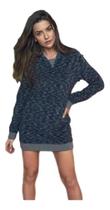 Vestido Quente Lã Capuz Jeans, Manga Longa Brix Vestido Quente Lã Capuz Jeans, Manga Longa Brix