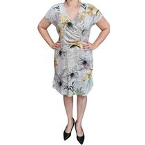 Vestido R&ampC Estampado Transpassado Plus Size