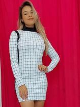 Vestido Rachurado branco tamanho P
