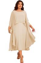 Vestido Raseal Mother of the Bride, 2 peças com jaqueta, comprimento de chá Vestido Raseal Mother of the Bride, 2 peças com jaqueta, comprimento de chá