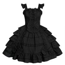 Vestido Re-Lady Sweet Gothic Victorian Halloween Cosplay preto