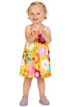 Vestido Regata Algodão Estampa Flores Kyly