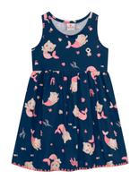 Vestido Regata Brandili 36257 Infantil Gatinha Algodão T. 01/03