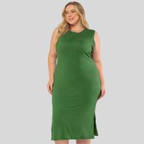 Vestido Regata Canelado Plus Size ML Vestido Regata Canelado Plus Size ML