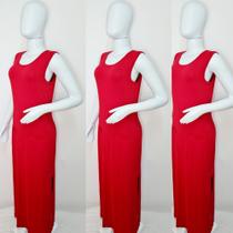 Vestido Regata Com Bolso Frontal Veste 38 ao 46