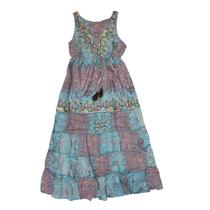 Vestido regata estampado longo