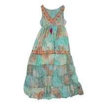 Vestido regata estampado longo