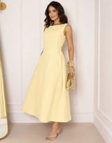 Vestido Regata Feminino Com Detalhe Na Cintura Midi Vestido Regata Feminino Com Detalhe Na Cintura Midi