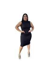 Vestido Regata Gola Alta Canelado Do P Ao Gg
