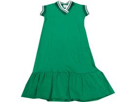 Vestido Regata Infantil Verde Algodão Uniforme Verde Bandeira