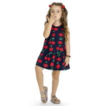 Vestido Regata Kyly em Algodão Estampado Cerejinhas