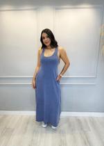 Vestido Regata Longo Estonado com bolso Vestido Regata Longo Estonado com bolso