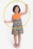 Vestido Regata Turma da Mônica Laranja Balanço