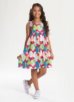 Vestido Regata Verão Menina Pink Borboletas