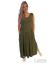 Vestido regatao com bolso e fenda lateral - MALUKAKA