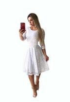 Vestido Renda Festa Civil Aniversario Formatura Batizado Vestido Renda Festa Civil Aniversario Formatura Batizado