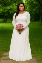 Vestido Renda Noiva 87 Casamento Civil Plus Size Festa Longo