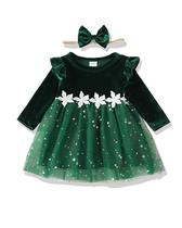 Vestido Renotemy para Bebé Niña 6-9 Meses Invierno Navidad Verde Vestido Renotemy para Bebé Niña 6-9 Meses Invierno Navidad Verde