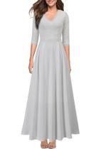 Vestido REPHYLLIS, elegante, renda formal, dama de honra, casamento, branco, GG Vestido REPHYLLIS, elegante, renda formal, dama de honra, casamento, branco, GG