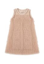 Vestido Ribana Tule Infantil Bege Pituchinhus Vestido Ribana Tule Infantil Bege Pituchinhus